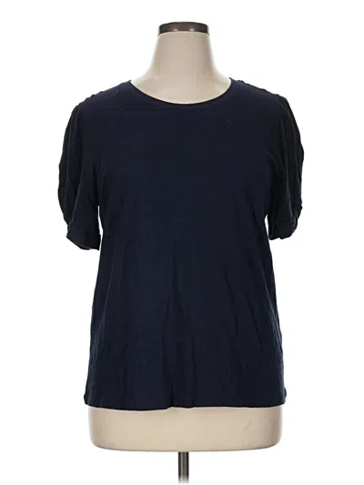 Pre-owned Maurices Short Sleeve Top Blue Crew Neck Tops