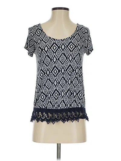Pre-owned Maurices Short Sleeve Top Blue Sweetheart Neckline Tops