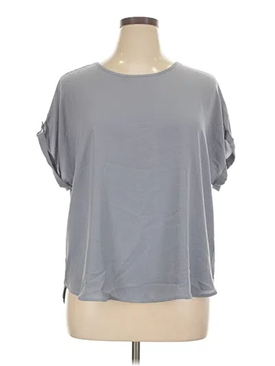 Pre-owned Maurices Short Sleeve Top Gray Cold Shoulder Neckline Tops