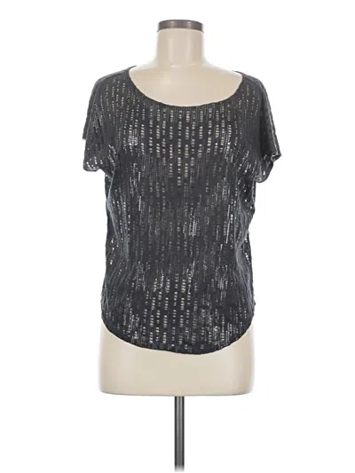 Pre-owned Maurices Short Sleeve Top Gray Scoop Neck Tops