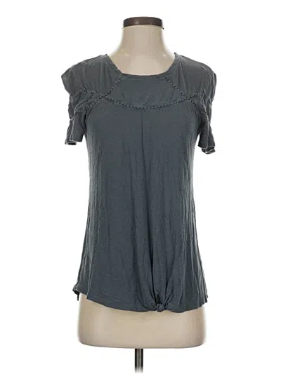 Pre-owned Maurices Short Sleeve Top Gray Sweetheart Neckline Tops