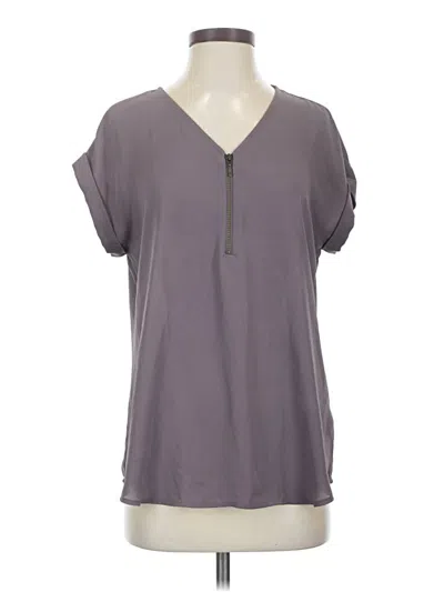 Pre-owned Maurices Short Sleeve Top Gray V Neck Tops
