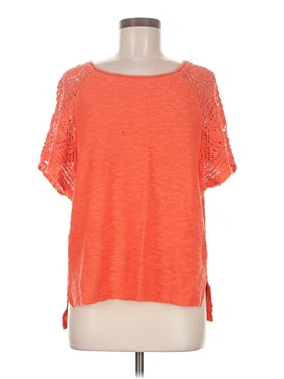 Pre-owned Maurices Short Sleeve Top Orange Boatneck Tops