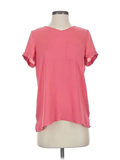 Pre-owned Maurices Short Sleeve Top Pink Scoop Neck Tops