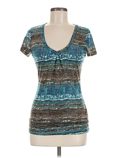Pre-owned Maurices Short Sleeve Top Teal Scoop Neck Tops