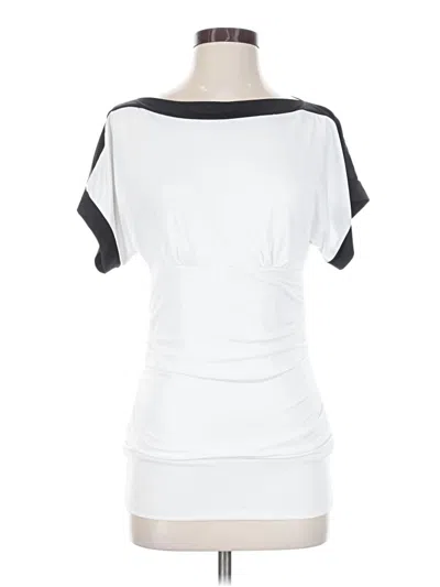 Pre-owned Maurices Short Sleeve Top White Scoop Neck Tops