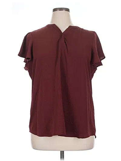 Pre-owned Maurices Short Sleeve T-shirt In Burgundy