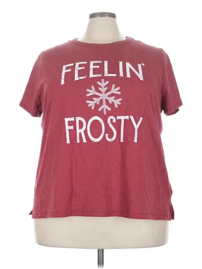 Pre-owned Maurices Short Sleeve T-shirt In Burgundy