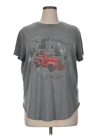 Pre-owned Maurices Short Sleeve T-shirt In Gray