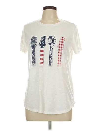 Pre-owned Maurices Short Sleeve T-shirt In Ivory