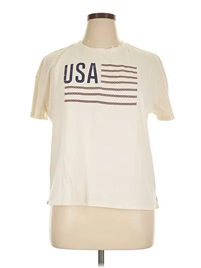 Pre-owned Maurices Short Sleeve T-shirt In Ivory