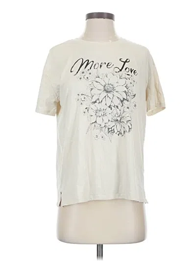 Pre-owned Maurices Short Sleeve T-shirt In Ivory