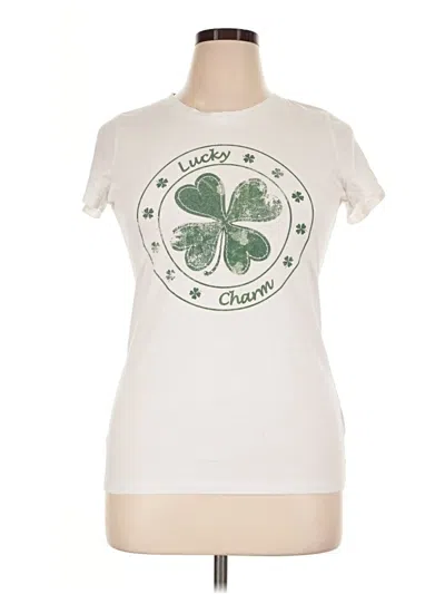 Pre-owned Maurices Short Sleeve T-shirt In Ivory