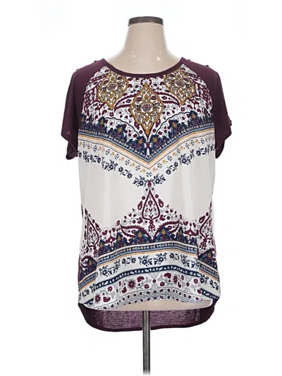 Pre-owned Maurices Short Sleeve T-shirt In Purple