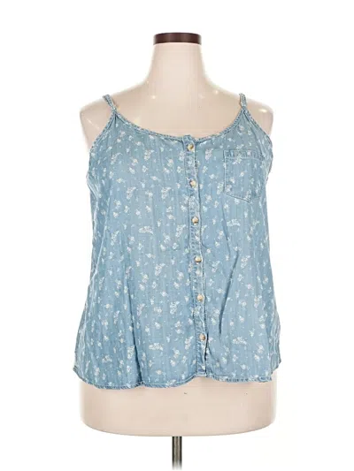 Pre-owned Maurices Sleeveless Blouse In Blue