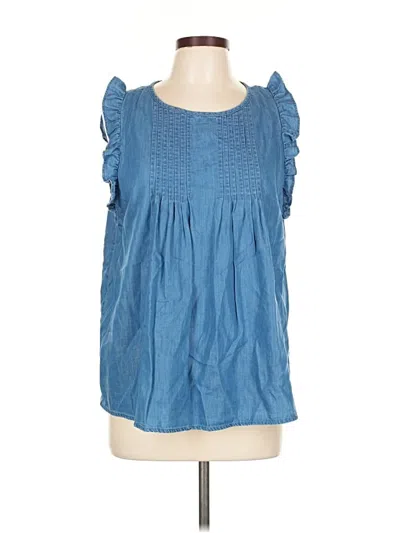 Pre-owned Maurices Sleeveless Blouse In Blue