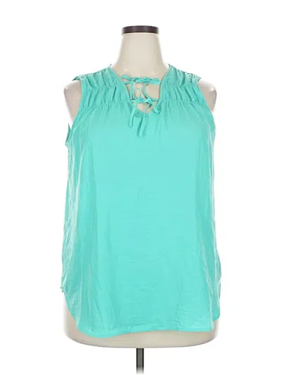 Pre-owned Maurices Sleeveless Blouse In Blue