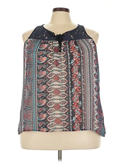 Pre-owned Maurices Sleeveless Blouse In Blue