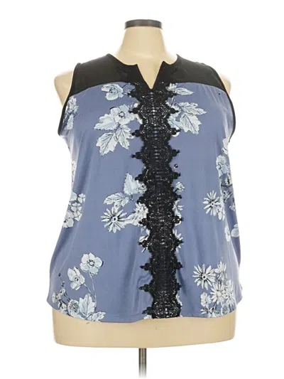 Pre-owned Maurices Sleeveless Blouse In Blue