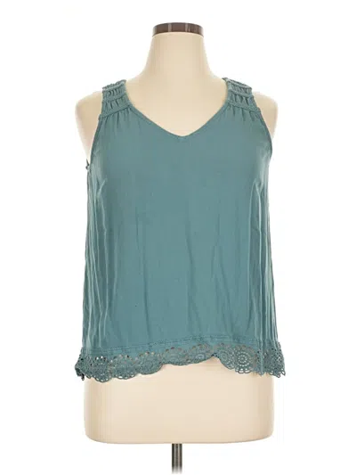 Pre-owned Maurices Sleeveless Blouse In Blue