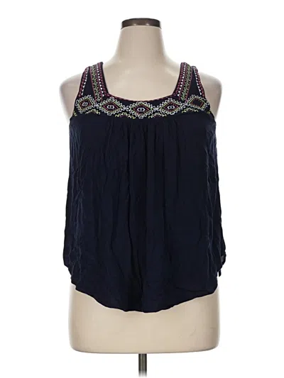 Pre-owned Maurices Sleeveless Blouse In Blue