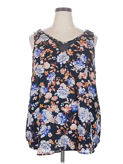 Pre-owned Maurices Sleeveless Blouse In Blue