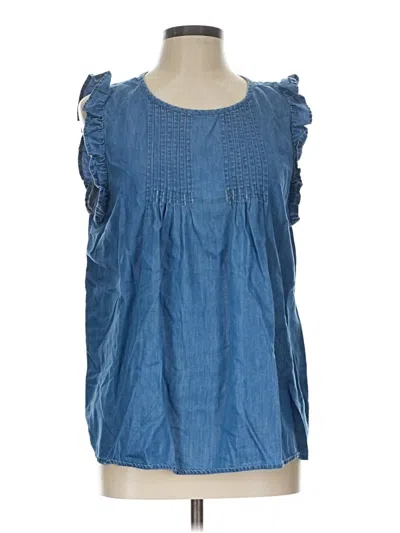 Pre-owned Maurices Sleeveless Blouse In Blue