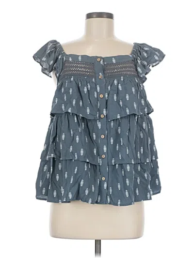 Pre-owned Maurices Sleeveless Blouse In Blue