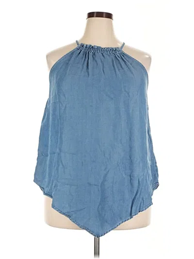 Pre-owned Maurices Sleeveless Blouse In Blue