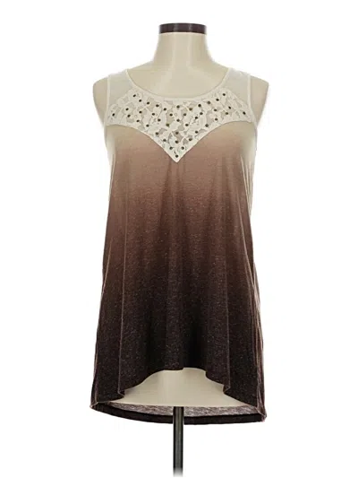 Pre-owned Maurices Sleeveless Blouse In Brown