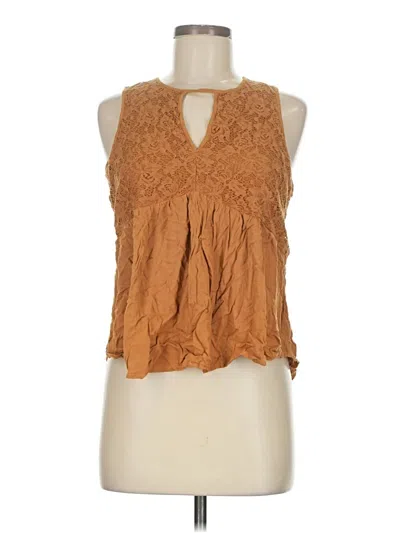 Pre-owned Maurices Sleeveless Blouse In Brown