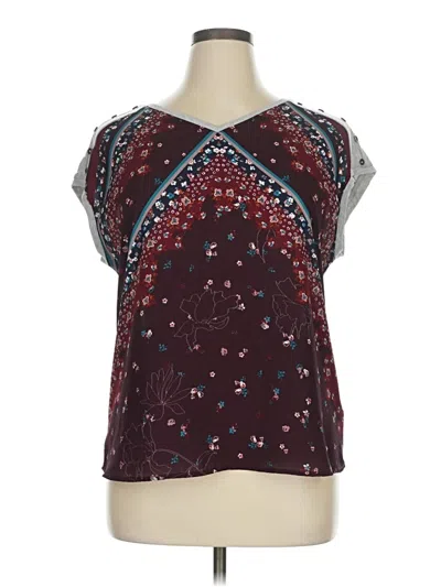 Pre-owned Maurices Sleeveless Blouse In Burgundy