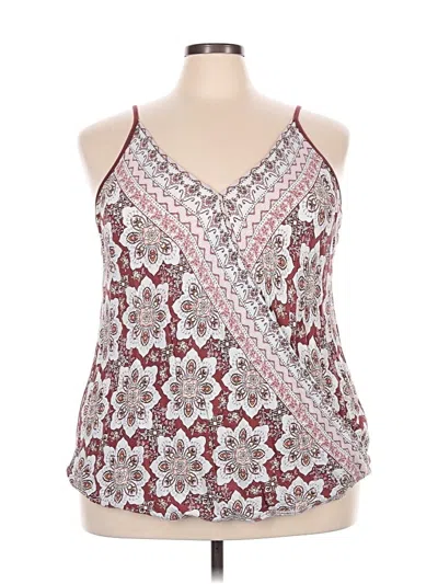 Pre-owned Maurices Sleeveless Blouse In Burgundy