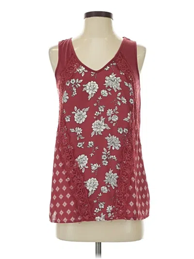 Pre-owned Maurices Sleeveless Blouse In Burgundy