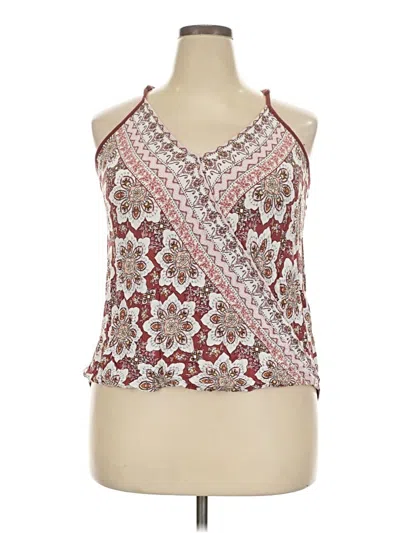Pre-owned Maurices Sleeveless Blouse In Burgundy
