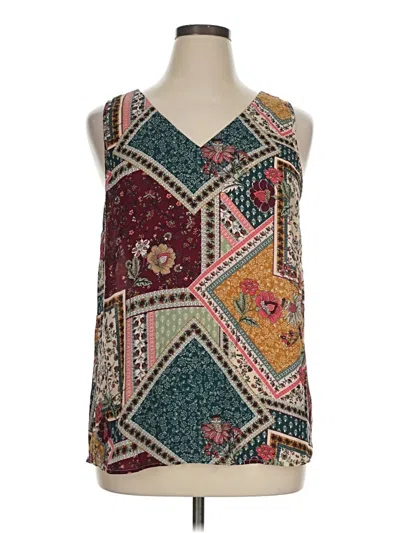 Pre-owned Maurices Sleeveless Blouse In Burgundy