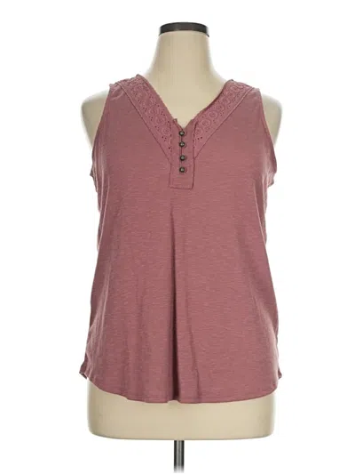 Pre-owned Maurices Sleeveless Blouse In Burgundy