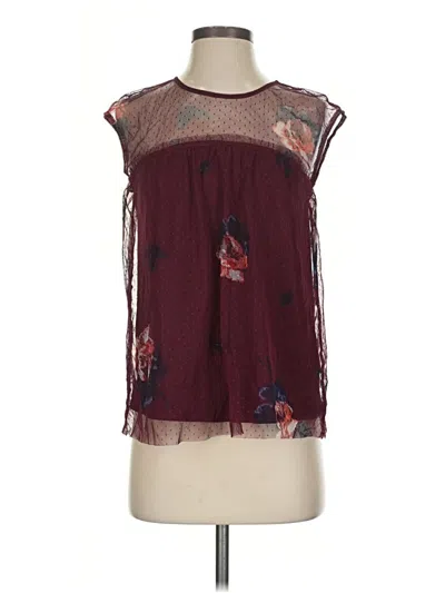 Pre-owned Maurices Sleeveless Blouse In Burgundy