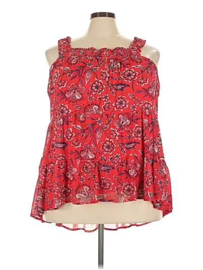 Pre-owned Maurices Sleeveless Blouse In Red