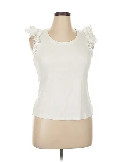 Pre-owned Maurices Sleeveless Blouse In White