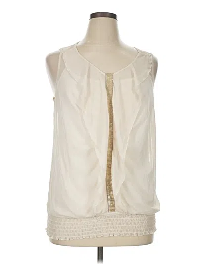 Pre-owned Maurices Sleeveless Blouse In White