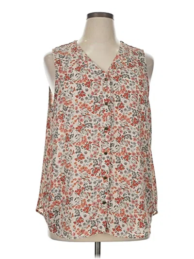 Pre-owned Maurices Sleeveless Blouse In White