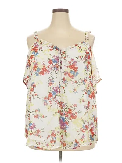 Pre-owned Maurices Sleeveless Blouse In White