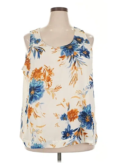 Pre-owned Maurices Sleeveless Blouse In White
