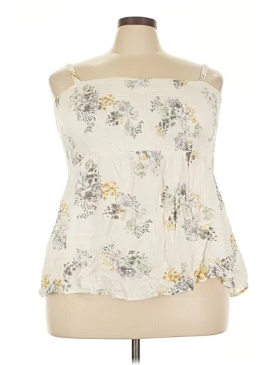 Pre-owned Maurices Sleeveless Blouse In White