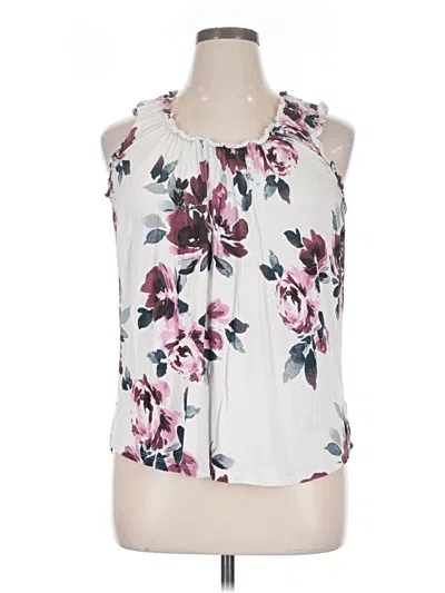 Pre-owned Maurices Sleeveless Blouse In White