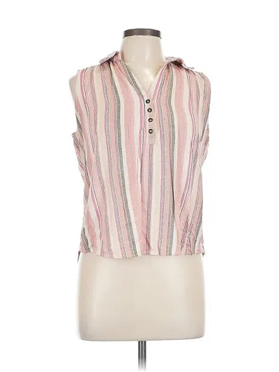 Pre-owned Maurices Sleeveless Button Down Shirt In Pink