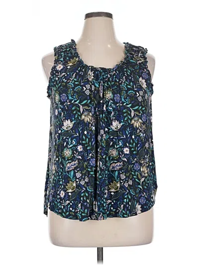 Pre-owned Maurices Sleeveless Top Blue Tie Neck Tops