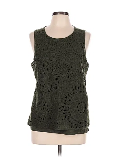 Pre-owned Maurices Sleeveless Top Green Keyhole Neckline Tops