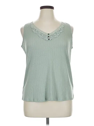 Pre-owned Maurices Sleeveless Top Green Scoop Neck Tops